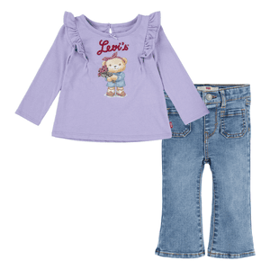 Levi's® Kids Tee and Jeans Set Bebé Niña