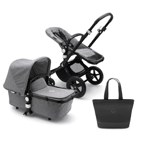 Kinderwagen Cameleon 3 Plus Complete Black/Grey Melange incl. Luiertas Black