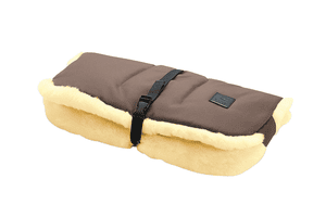 Handwarmer lamsvel Muffolo long desert sand