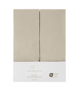 Housse pour matelas à langer bekjelig beige 85x75 cm lot de 2