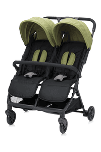 Duo Kinderwagen Tweeling zwart groen