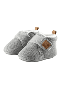 Zapato gateador bebé punto gris medio