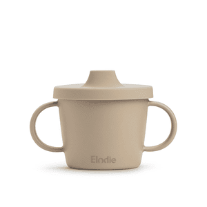 Drinkbeker met deksel, pure khaki