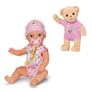 BABY born Lena 36cm + Bär Pink