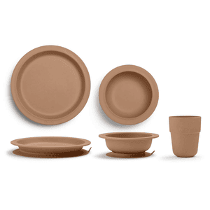 Servies 3-delig, zacht terracotta