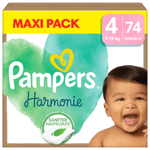 Pieluszki maxi Harmonie rozmiar 4, 9-14 kg, opakowanie maxi (1x 74 pieluszki)