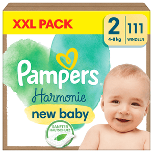 Harmonie vaipat koko 2 Mini, 4kg - 8kg, XXL-pakkaus (1x111 vaippaa).