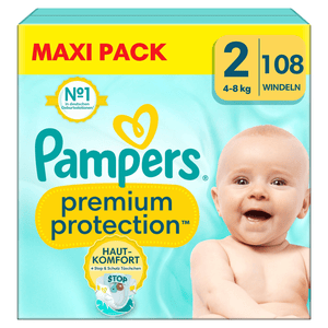 Protection Premium luiers , maat 2 mini 4-8kg, maxipak (1x 108 luiers)