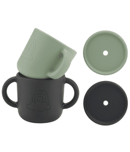 Taza con tapa Rainbow en verde