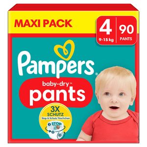 Baby-Dry Pants, Gr. 4 Maxi, 9-15kg, Maxi Pack (1 x 90 Pants)