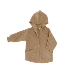 Chaqueta con capucha almendra melange