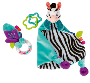 play+ geschenkset: Zebra voelen, rammelen, spelen