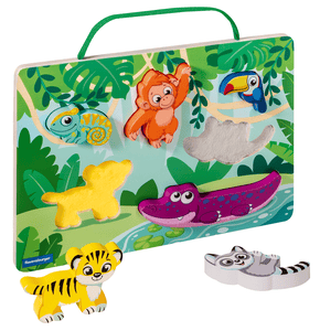 play+ Magnetische houten aanraakpuzzel: Jungle