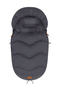 Winterfußsack Nuptse Samststoff grau