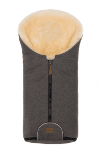 Winterfußsack Pamir Wool Lammfell grau