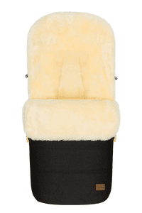 Winterfußsack Bernina Style Lammfell natur ebenholz