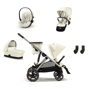 Duo Kinderwagen Gazelle S Taupe Seashell Beige incl. Autostoel en zitunit Cloud G Plus Seashell Beige en S-adapter