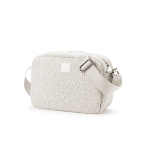 White Crossbody stelleveske - Bouclé