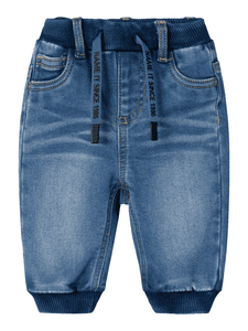 Medium Fleece Jeans Nbmben Blauw Denim