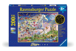 Puzzle unicornio mariposa brillante