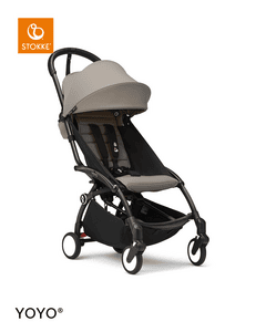 Kinderwagen YOYO³ Gestell black inkl. 6+ Textilset Taupe