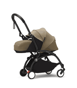 Kinderwagen  YOYO³ Gestell black inkl. 0+ Neugeborenenaufsatz Toffee