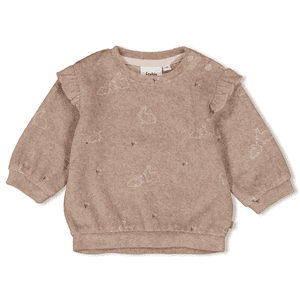 Frottee Sweatshirt Little Rosebud Taupe Melange