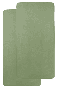Olive Green Lenzuolo matrimoniale in jersey 70 x 140 cm