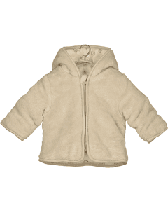 Teddyjacka med huva - beige