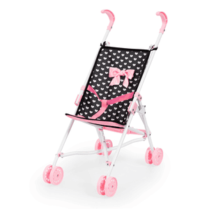 Design Passeggino per bambole, nero/rosa