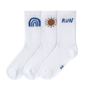 Little Tennisstrumpor för barn 3-pack Gang Run white