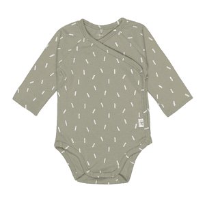 Body à langer bébé manches longues rayures olive