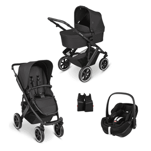 Pebble Essential Black Salsa 4 Air Ink Collection 2024 kinderwagen incl. MAXI COSI baby-autostoeltje 360 Pro en adapter