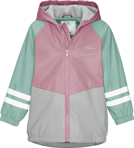 Regenjacke mit Fleecefutter rosa/grün