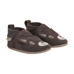 Slipper Suede Animal Chocolate Brown