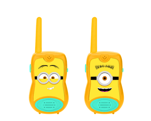 Minions walkie-talkies med upp till 200 meters räckvidd och bältesklämm