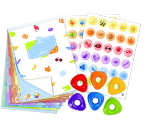 Set creativo Hape con ceras y pegatinas