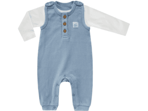 NORDIC Conjunto pelele BOY azul paloma/blanco hueso