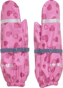 Gant de boue cœur rose