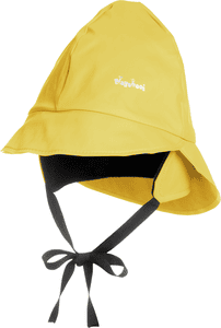 Casquette de pluie doublée polaire jaune