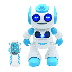 POWERMAN SHOOT Mein erster Roboter der Schaumstoffscheiben schießt mit Fernbedienung