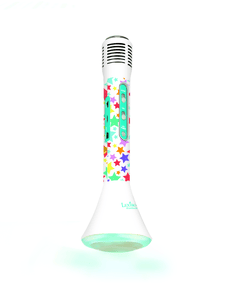 Microfono karaoke iParty Bluetooth con altoparlante, luci e cambiavoce integrati