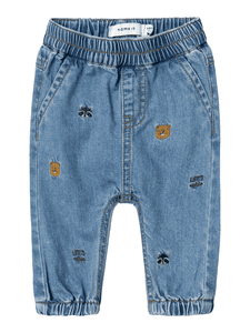 Medium U-Shape Jeans Nbmben Blå Denim