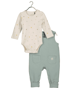 Babysæt bodysuit + romper gletsjer