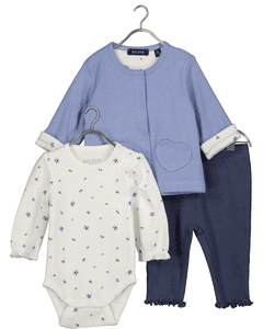 Babyset 3-delig medium blauw