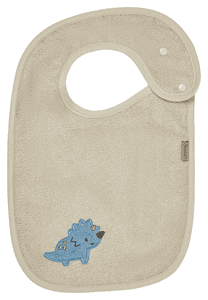 Bavoir Dino Rexi avec doublure beige