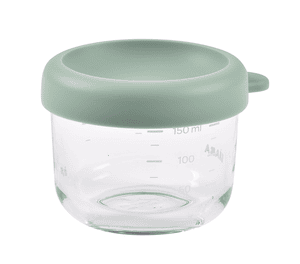 Pot de conservation repas verre, vert sauge