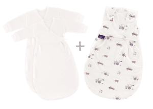 Sacco nanna 3 pezzi Liebmich Little Farm blu