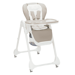 Mio kinderstoel wit/taupe