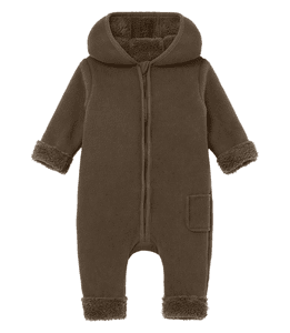 Fleece overall kuddel brun